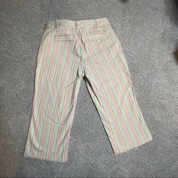 Sigrid Olsen 10 Capri Pants 32 X 20 Striped - Picture 2 of 10